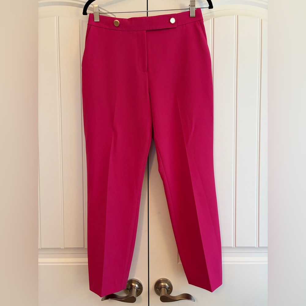 Ted Baker Women's Fuschia Trousers Pants Ankle Cropped‎ Size 1 US Size 4